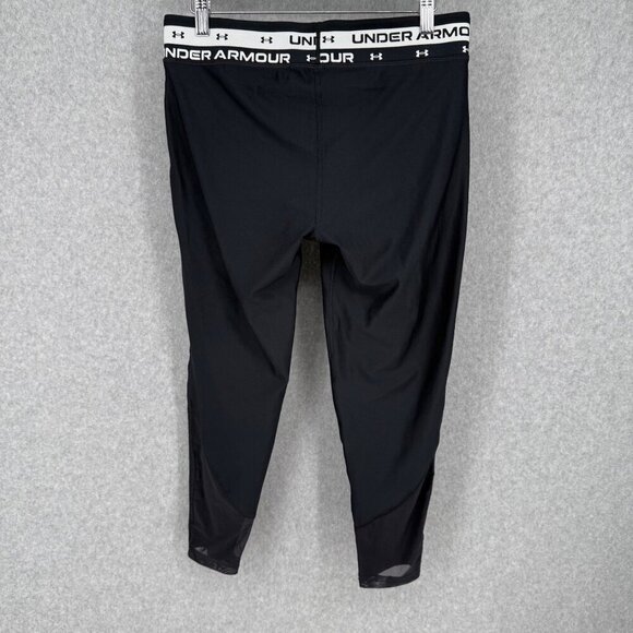 Under Armour Girls HeatGear Crop Legging Size XL Black Outdoor Quick Dry NEW - Picture 3 of 12